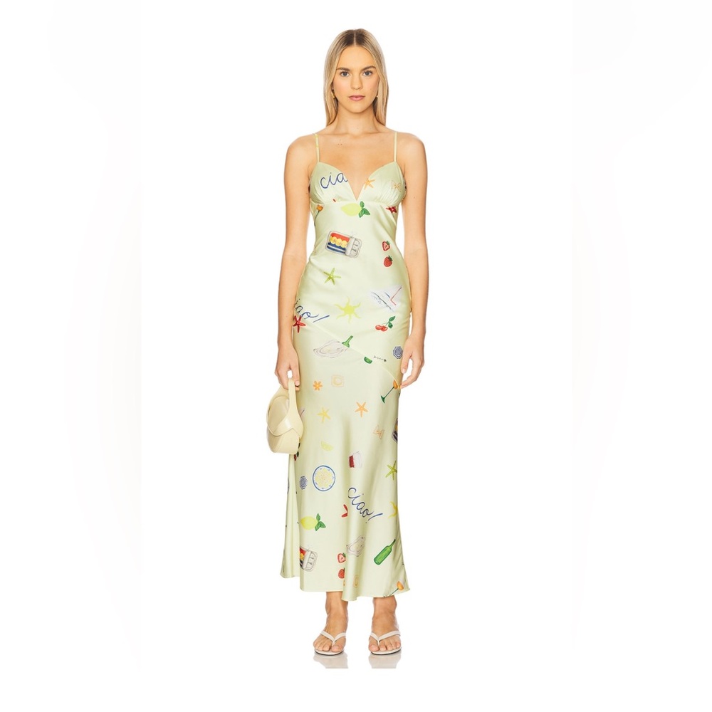 For Love And Lemons Yellow Dress-Huda Maxi Dress